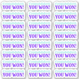 Adesivo Parabéns! Você Ganhou! vinil Sticker