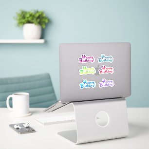 Adesivo Parabéns x6 Vinheta de Corte Personalizado