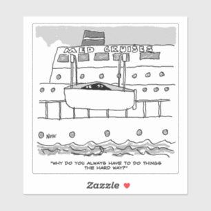 Adesivo Parada em um Cruise Cartoon.