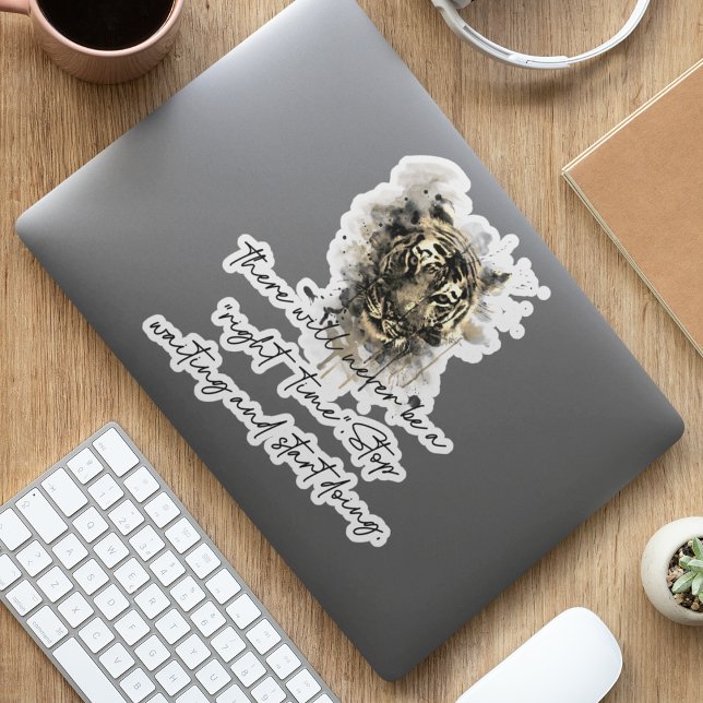 Adesivo Parar de aguardar e começar a fazer (Criador carregado)