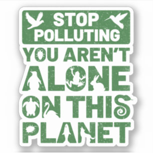 Adesivo Parar de poluir