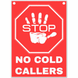 Adesivo Parar Sem Sinal De Chamadores Frio - Vermelho