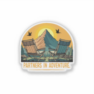 Adesivo Parceiros em Aventura   Acampamento na Montanha Re