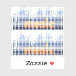 Adesivo Parede de Ondas de Música do Equalizador Digital