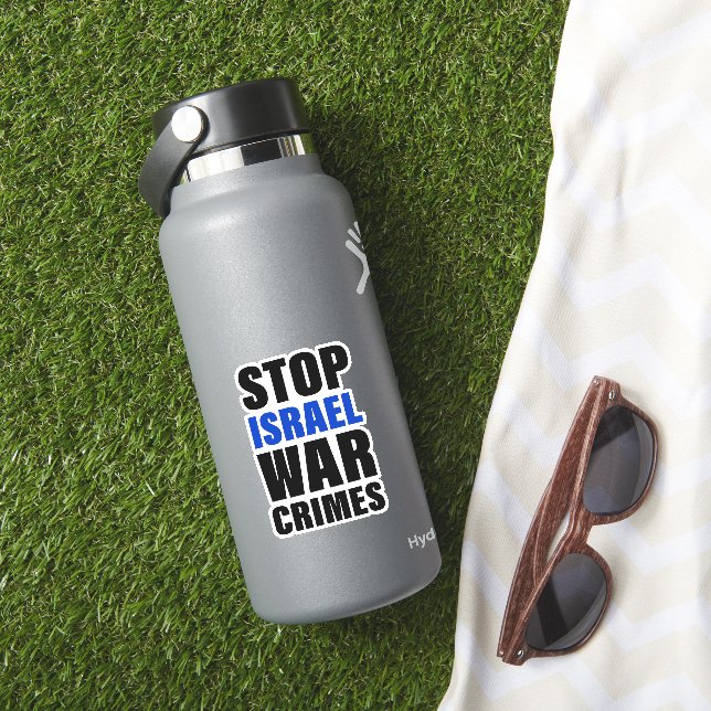 Adesivo Parem os Crimes de Guerra de Israel | Palestina Li (HydroFlask Insitu)