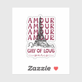 Adesivo Paris City of Love – Eiffel Tower Travel Souvenir