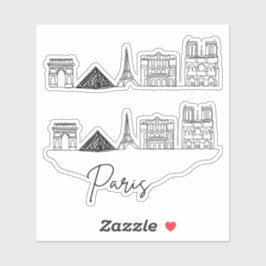 Adesivo Paris City Skyline