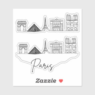 Adesivo Paris City Skyline