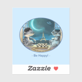 Adesivo Paris no Night Vinyl Sticker - Happy (Vários