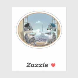 Adesivo Paris por Day Oval Vinyl Sticker (Várias dimensões