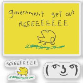 Adesivo Paródia da bandeira de Gadsden com snekright meme 