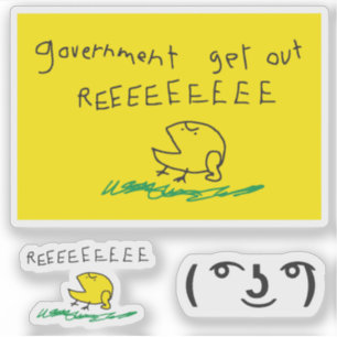 Adesivo Paródia da bandeira de Gadsden com snekright meme