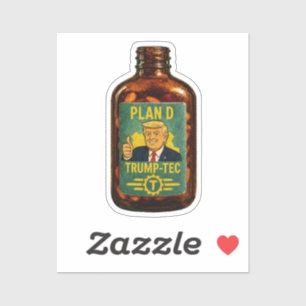 Adesivo Paródia Garrafa Retro Trump-Tec Plano D