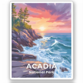 Adesivo Parque Nacional Acadia | Otter Cliffs Viagem no Ma