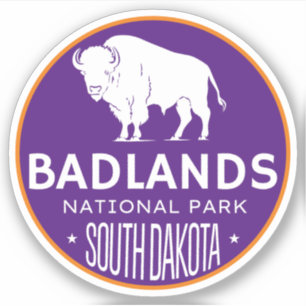 Adesivo Parque Nacional Badlands bisãoViagem pela estrada