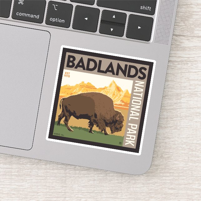 Adesivo Parque Nacional Badlands | Buffalo (Detalhe)