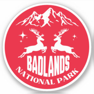 Adesivo Parque Nacional Badlands veados viagem pela Dakota