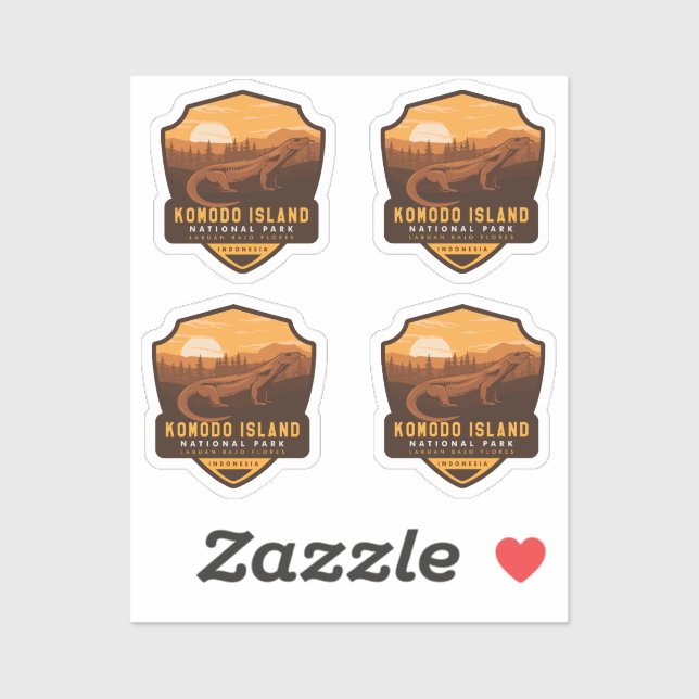 Adesivo Parque Nacional da Ilha Komodo (Folha)