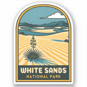 Adesivo Parque Nacional da Viagens vintage Retro White San