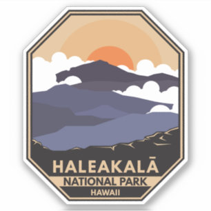 Adesivo Parque Nacional de Haleakala, Retro Emblem