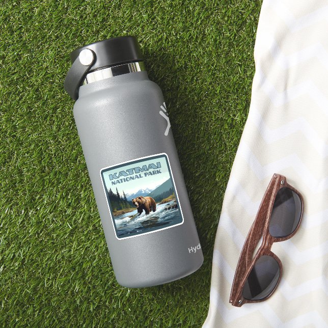 Adesivo Parque Nacional de Katmai - Alaska Bear Brooks Riv (HydroFlask Insitu)