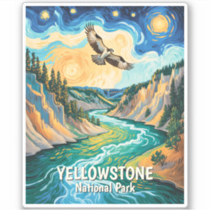 Adesivo Parque Nacional de Yellowstone Rio Colorido Arte d
