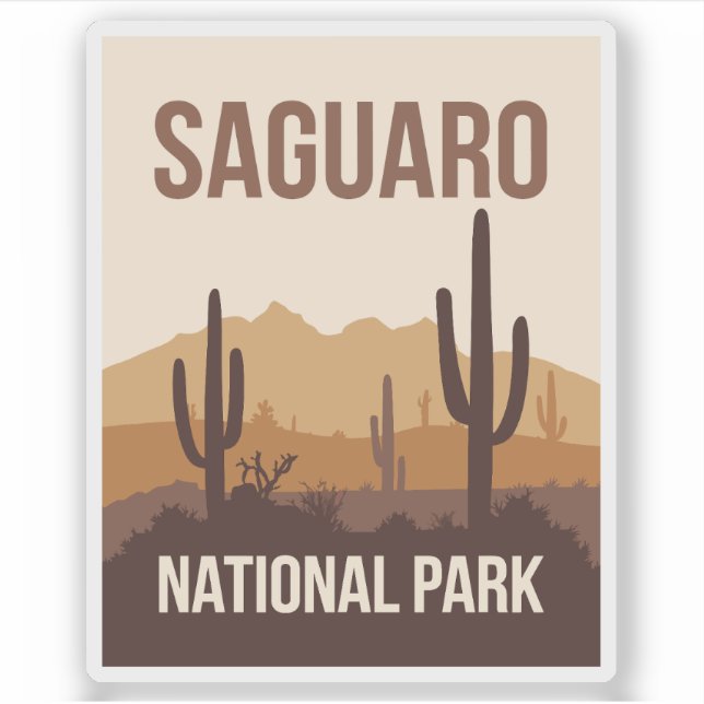 Adesivo Parque Nacional do Saguaro - Viagem mínima (Frente)
