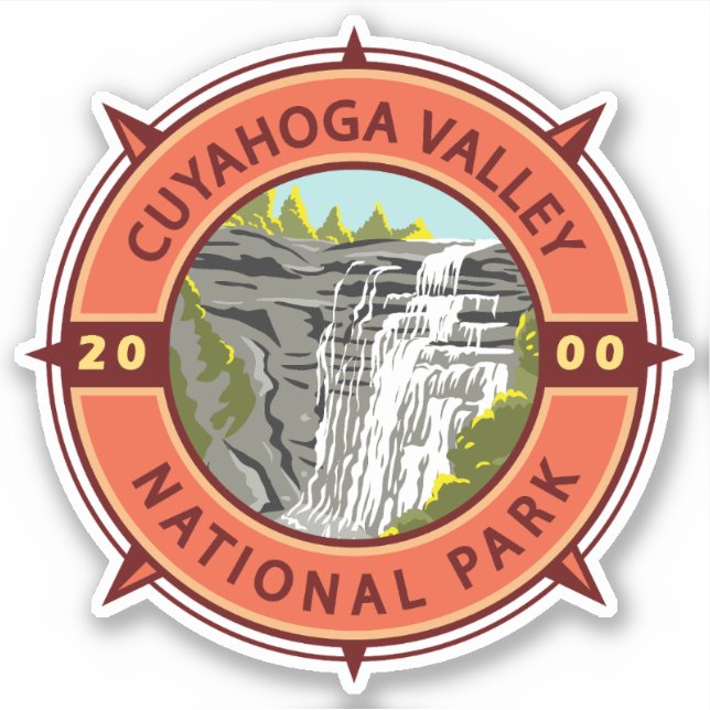 Adesivo Parque Nacional do Vale do Cuyahoga - Emblem de Co (Frente)