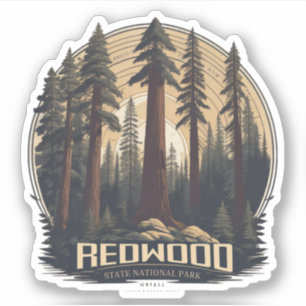 Adesivo Parque nacional estadual Redwood, Califórnia Coste
