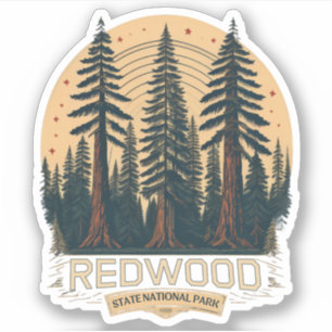 Adesivo Parque nacional estadual Redwood, Califórnia Coste
