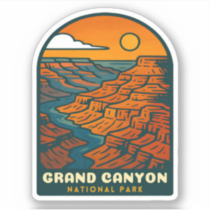 Adesivo Parque Nacional Grand Canyon Retro Vintage Viagem