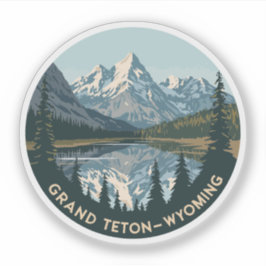 Adesivo Parque Nacional Grand Teton Wyoming Viagem Antiga