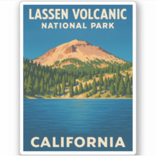Adesivo Parque Nacional Vulcânico da Lassen, Viagens vinta