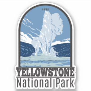 Adesivo Parque Nacional Yellowstone Vintage