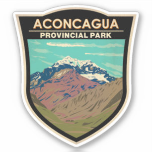 Adesivo Parque Provincial da Aconcagua Viagem Vintage, Arg