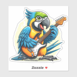 Adesivo Parrot Rock Music