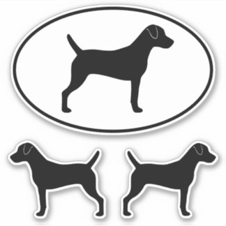 Adesivo Parson Russell Terrier Silhouettes Vinyl Stickers