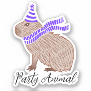 Adesivo Partido Animal Capybara Sticker