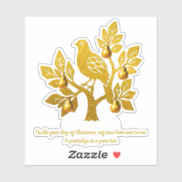 Adesivo Partrato Em Ouro De Pera Natal Festivo