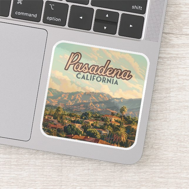 Adesivo Pasadena Los Angeles, Montanhas da Califórnia, Vin (Detalhe)