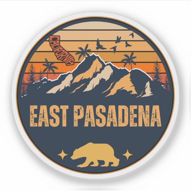 Adesivo Pasadena Oriental, Califórnia (Frente)