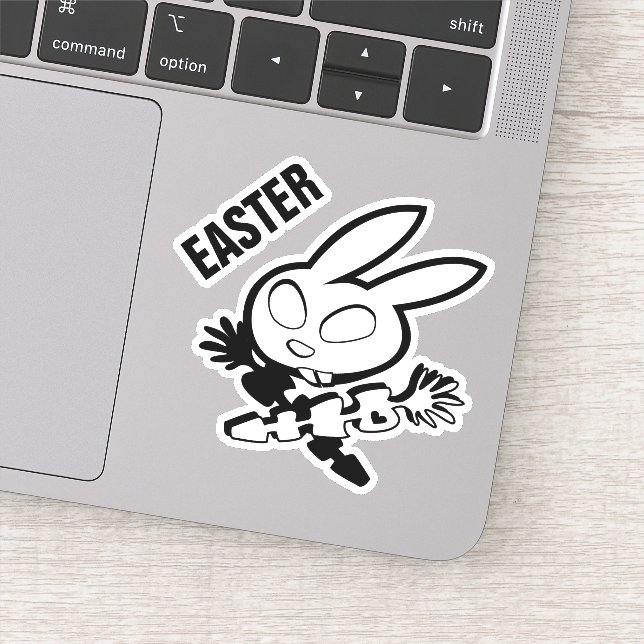 Adesivo PÁSCOA CÉREBRO Coelho e Corta-Ossos (Detalhe)