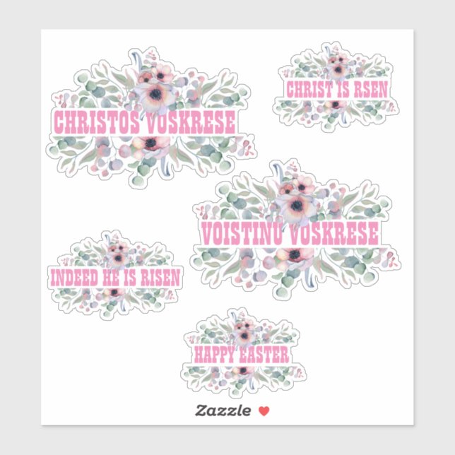 ADESIVO PÁSCOA PASCHA BYZANTINA ORTODOX RELIGIOSA (Folha)