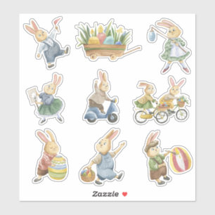 Adesivo Páscoa VinilStickers Bunnies e Ovos