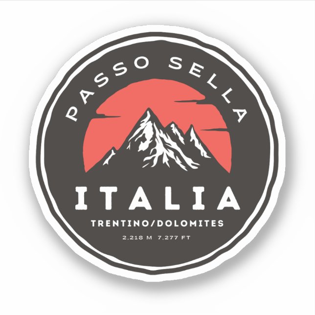 Adesivo Pasmoto Sella italian Mountain (Frente)
