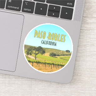 Adesivo Paso Robles California Vineyard Vintage