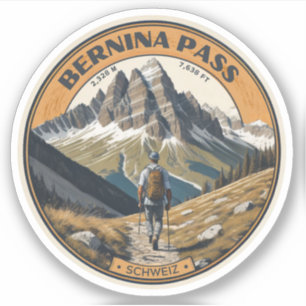 Adesivo passagem de Bernina Suíça ao ar livre passagem de