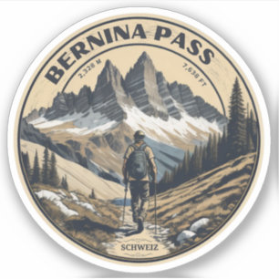 Adesivo passagem de Bernina Suíça ao ar livre passagem de