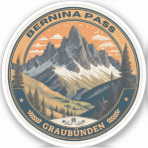 Adesivo passagem de Bernina Suíça ao ar livre passagem de
