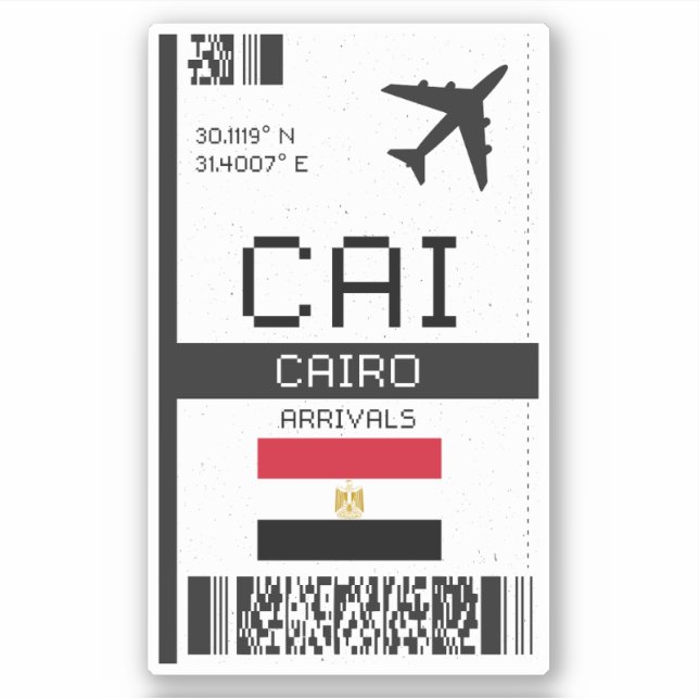 Adesivo Passagem de embarque do Cairo no Cairo - Viagem do (Frente)